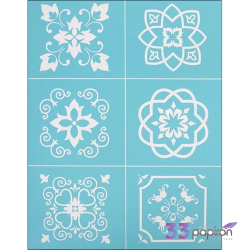 Szita-stencil 215 x 275mm, csempék 215 x 275 mm
