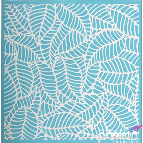 Szita-stencil 254 x 254mm, textúra - levelek 254 x 254 mm
