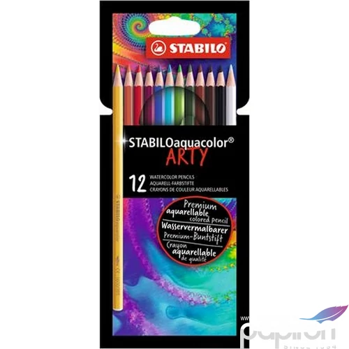 Színes Akvarell ceruza Stabilo Aquacolor ARTY 12színű Írószerek STABILO 1612-1-20
