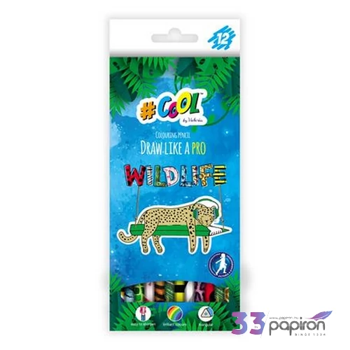 Színes ceruza 12-es Háromszögletű, Cool By Victoria Wildlife, 12 Különböző Szín