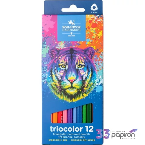Színes ceruza 12 Koh-I-Noor 3132/12 Triocolor iskolaszer- tanszer