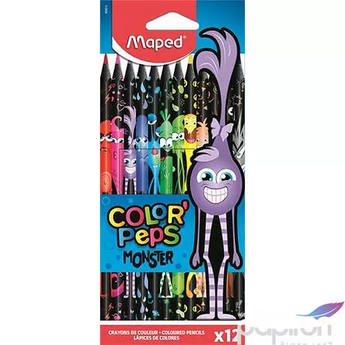 Színes ceruza 12 Maped Color'Peps Monster háromszögletű 12színű Írószerek MAPED 862612