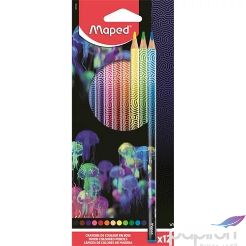 Színes ceruza 12 Maped háromszögletű, Deepsea Paradise IMA831703
