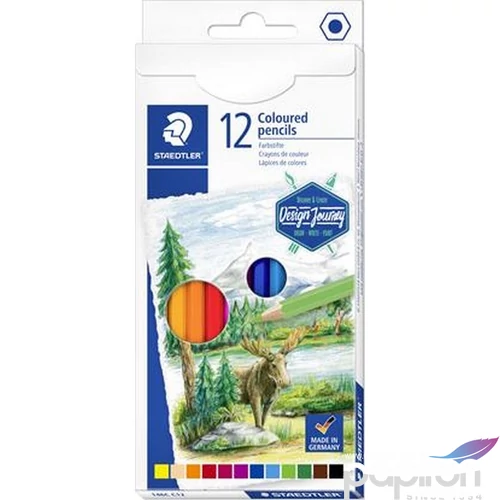 Színes ceruza 12 Staedtler Design Journey hatszögletű 12színű Írószerek STAEDTLER 146C C12