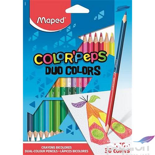 Színes ceruza 18 Maped Color'Peps Duo/kétvégű háromszögű 36szín Írószerek MAPED 829601