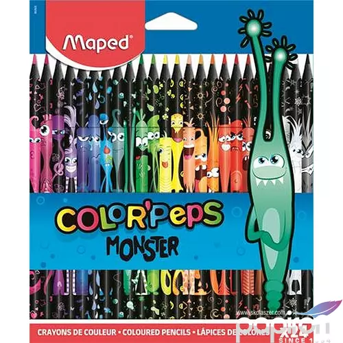 Színes ceruza 24 Maped Color'Peps Monster háromszögletű 24színű Írószerek MAPED 862624