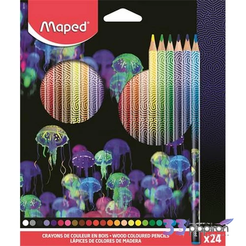 Színes ceruza 24 Maped háromszögletű, Deepsea Paradise IMA831705