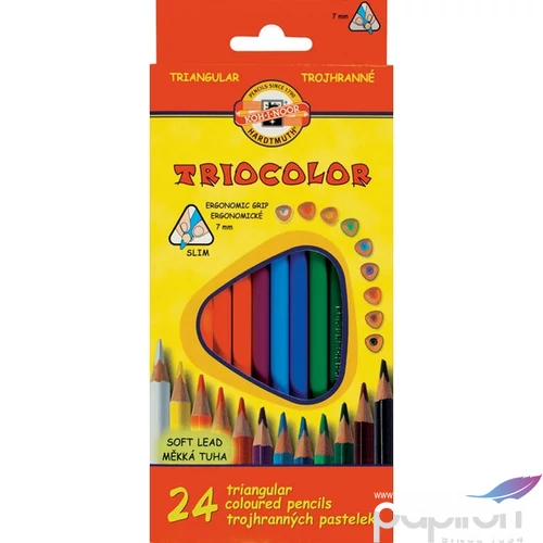 Színes ceruza 24 Triocolor Koh-I-Noor 3134 iskolaszer- tanszer