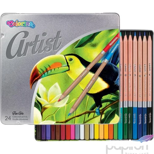 Színes ceruza 24db-os Artist natur, kerek, fémdobozban Színes ceruzák