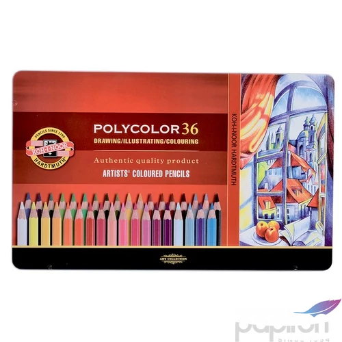 Színes ceruza 36 Koh-I-Noor 3825/36 POLYCOLOR fémdobozos iskolaszer- tanszer