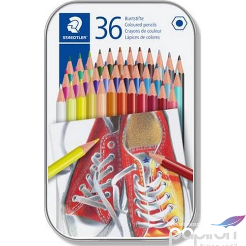 Színes ceruza 36 Staedtler fémdobozos hatszögletű 36színű Írószerek STAEDTLER 175 M36