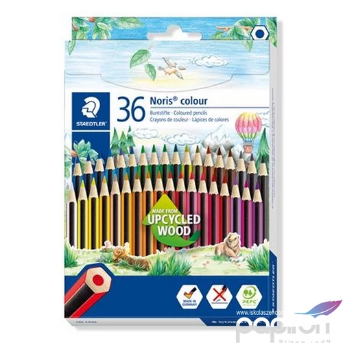 Színes ceruza 36 Staedtler hatszögletű, Noris Colour 185 TS185CD36