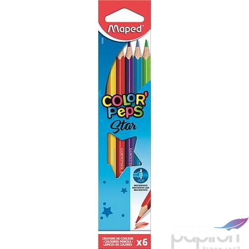 Színes ceruza 6 Maped Color'Peps háromszögletű 6színű Írószerek MAPED 832002