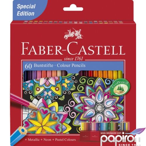 Faber-Castell színes ceruza 60db színes ceruza készlet Metallic-Neon-Pastel colorurs(120160GEX)
