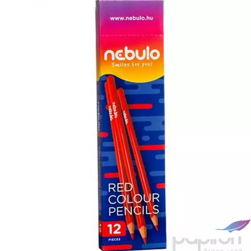 Színes ceruza Nebulo Piros háromszögletű