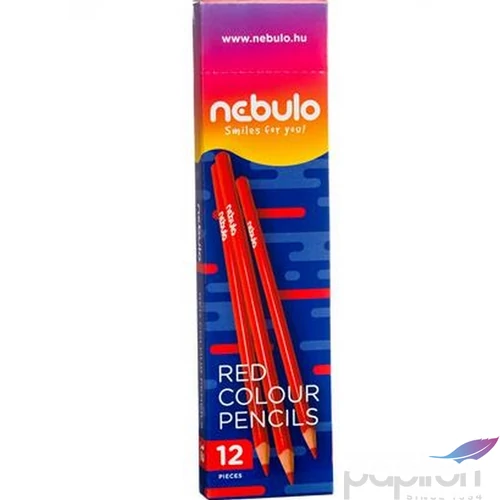Színes ceruza Nebulo piros Jumbo háromszögletű vastag Iskolaszerek NEBULO JPC-TR-1