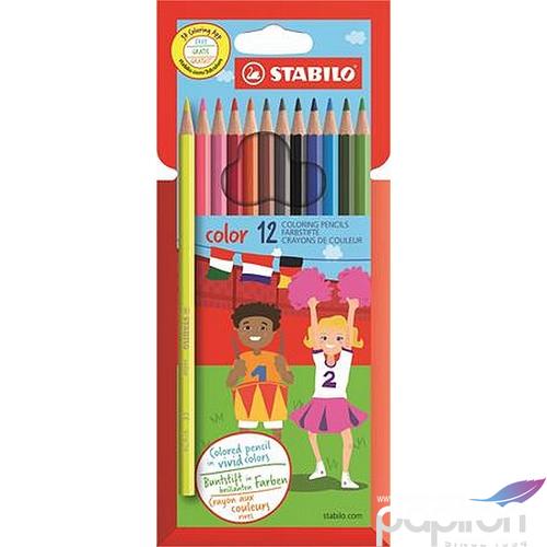 Színes ceruza 12 Stabilo Color hatszögletű 12színű Írószerek STABILO 1912/77-11