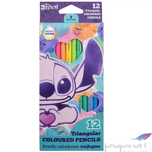 színes ceruza Stitch háromszög 12 paszteszín Colorino