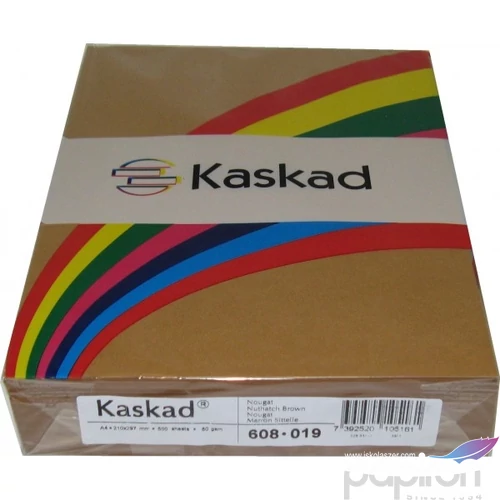 Színes másolópapír Kaskad A4, 80gr harsány barna - 608 019 (500ív/csomag)