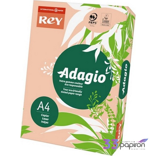 Színes másolópapír Rey Adagio A4, 80gr élénk intenzív Barack/PEACH LIPAD48IB