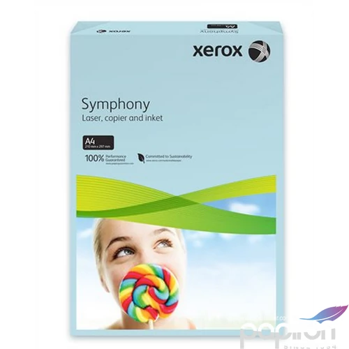 Színes másolópapír XEROX Symphony A4/80gr középkék 500lap/csom