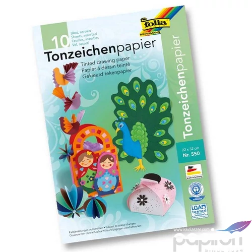 Színes papír 22x32cm 130g 10ív/csomag 