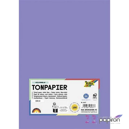 Színes papír A4 130 g 100 lap FOLIA ibolyakék