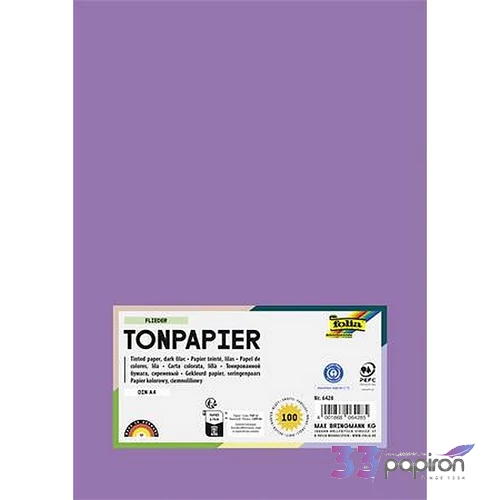 Színes papír A4 130g 100 lap FOLIA sötét orgonalila