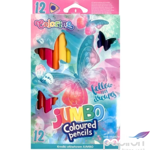 színes ceruza Follow your Dreams 12szín háromszög, JUMBO