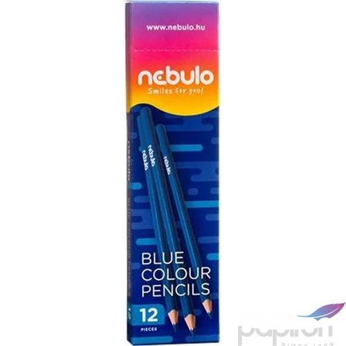 Színes ceruza Nebulo Kék háromszögletű vékony Iskolaszerek NEBULO KC-TR-1