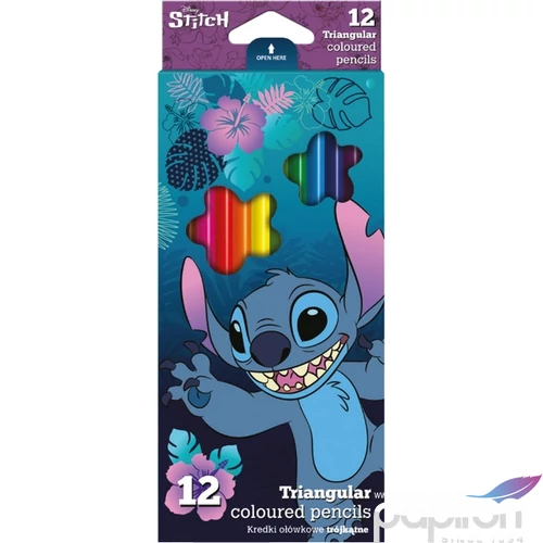 színes ceruza Stitch háromszög 12szín Colorino