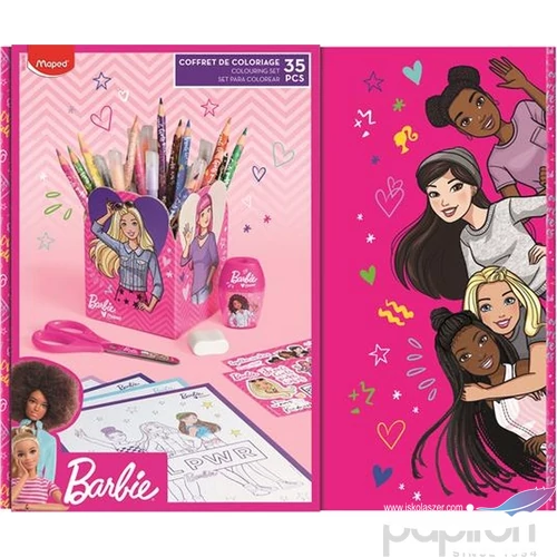 Színező készlet 35 Maped ajándékdoboz, Barbie IMAB981865