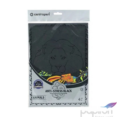 Színezőlapok Antistress fekete Animals 