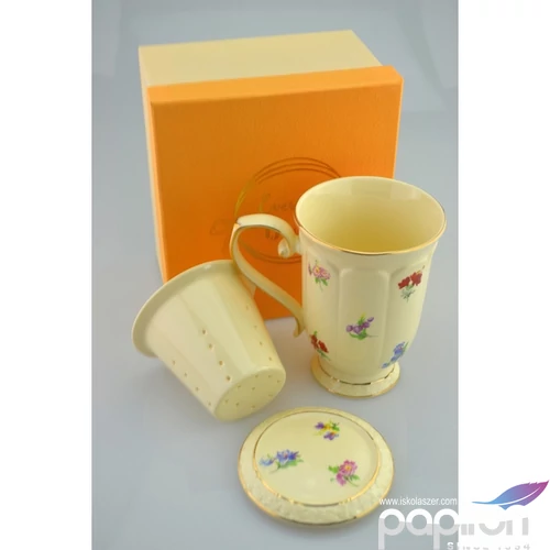 Bögre porcelán 400ml szűrővel England