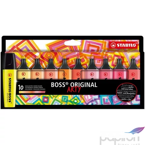 Szövegkiemelő 10 Stabilo 2-5mm, BOSS original Arty, meleg szín TST7010120