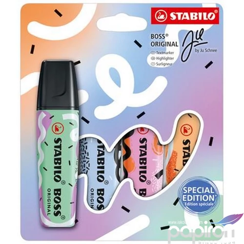 Szövegkiemelő 4 Stabilo 2-5mm, Boss Original Ju Schnee TST70411015