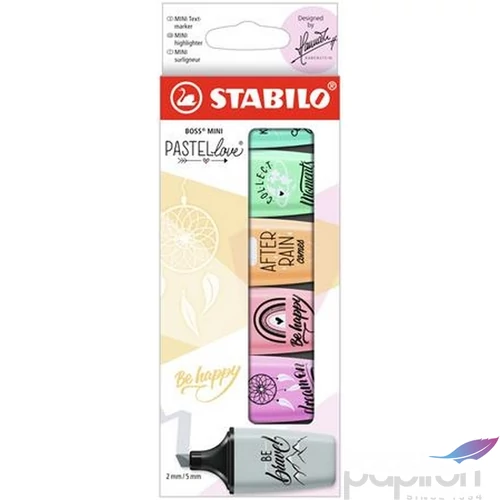 Szövegkiemelő 6 Stabilo Boss Mini Pastellove TST070629