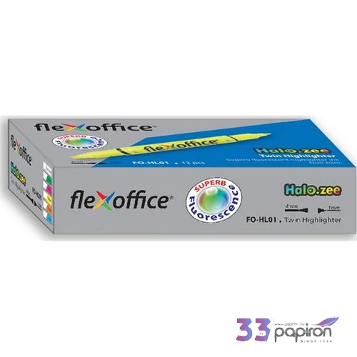 Szövegkiemelő Flexoffice HL01' 1,0/4, 0mm kétvégű rózsaszín Írószerek FLEXOFFICE FO-HL01R