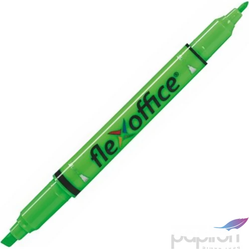 Szövegkiemelő Flexoffice HL01' 1,0/4, 0mm kétvégű zöld Írószerek FLEXOFFICE FO-HL01GR