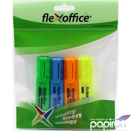 Szövegkiemelő Flexoffice HL05' 4színű készlet Írószerek FLEXOFFICE FO-HL05SET