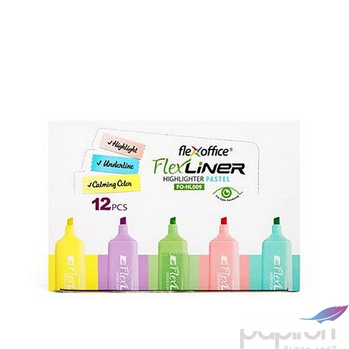 Szövegkiemelő készlet Flexoffi 1-5 mm,Flexliner, vegyes pasztell színek
