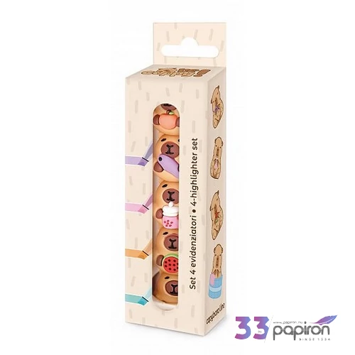 Szövegkiemelő készlet Lebez mini BeCappy 4szín/szett 82195