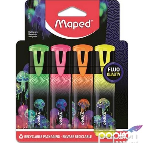 Szövegkiemelő készlet Maped 1-5mm, Deepsea Paradise Fluo Peps 4 különböző szín
