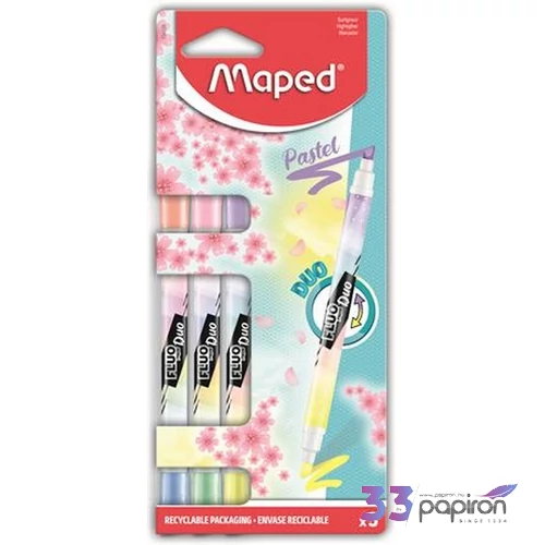 Szövegkiemelő készlet Maped 1-5mm, kétvégű, Fluo Peps Duo 6 különböző pasztell szín