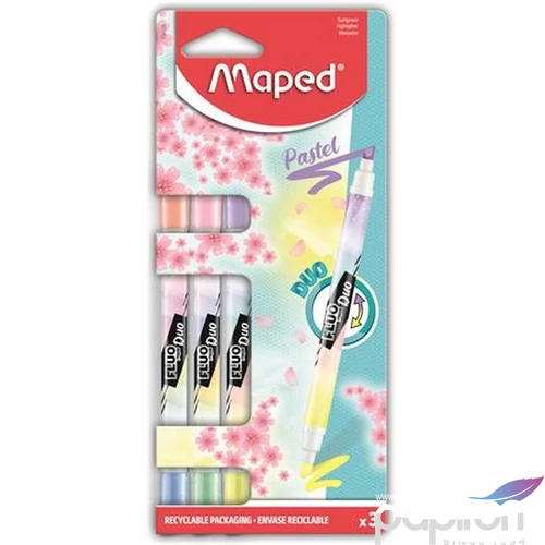 Szövegkiemelő készlet Maped 1-5mm, kétvégű, Fluo Peps Duo 6 különböző pasztell szín