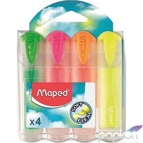 Szövegkiemelő készlet Maped Fluo Peps Ultra Soft 1-5mm 4színű Írószerek MAPED 745947