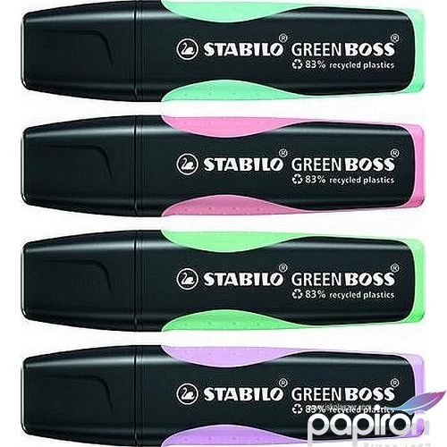 Szövegkiemelő készlet Stabilo Green Boss Pastel 2-5mm Írószerek STABILO