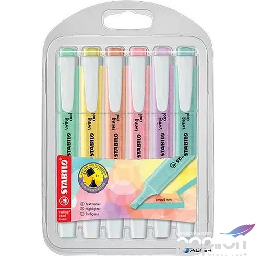 Szövegkiemelő készlet Stabilo Swing Cool Pastel 1-4mm Írószerek STABILO