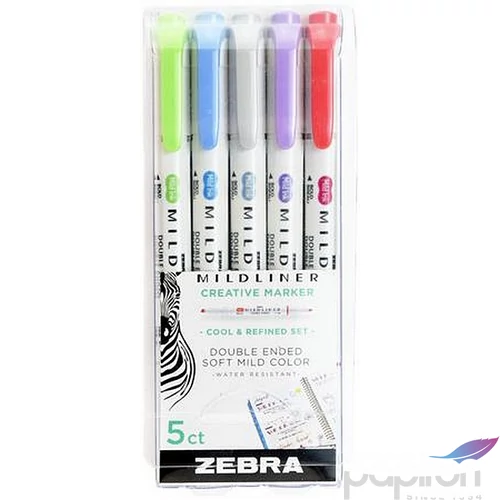 Szövegkiemelő készlet Zebra 1,4/4,0 mm, kétvégű Mildliner Cool