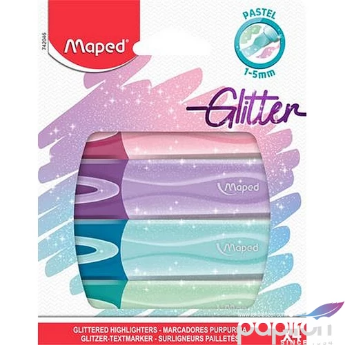 Szövegkiemelő Maped 1-5mm Glitter Fluo Peps pasztell színek Szövegkiemelők